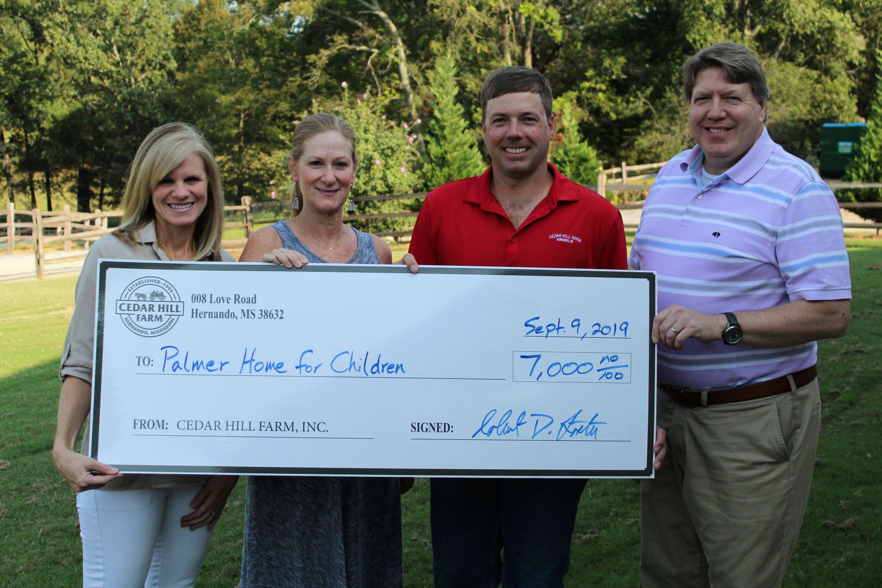 Palmer Home donation made